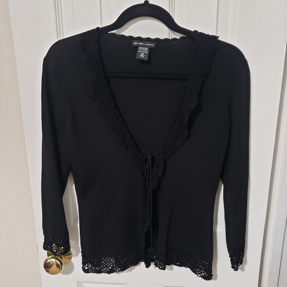 New York & Company Lace Cardigan